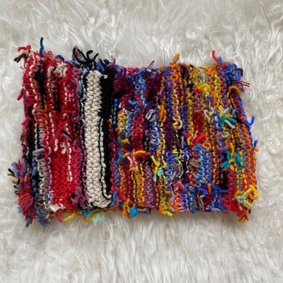 SALE! Hand Dyed Tutti Frutti Cashmere Collar - Picture 4 of 5